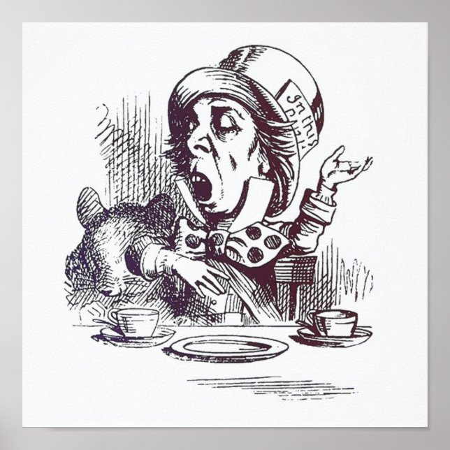 Poster Vintage Alice no País das Maravilhas (Frente)