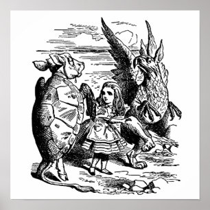 Pôster Vintage Alice no País das Maravilhas, Griffin, Ta