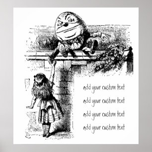Poster Vintage Alice no País das Maravilhas, Humpty Dump