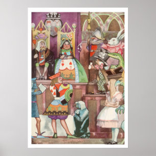 Pôster Vintage Alice no País das Maravilhas, Rainha dos C