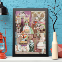 Pôster Vintage Alice no País das Maravilhas, Rainha dos C