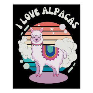 Pôster vintage alpacas