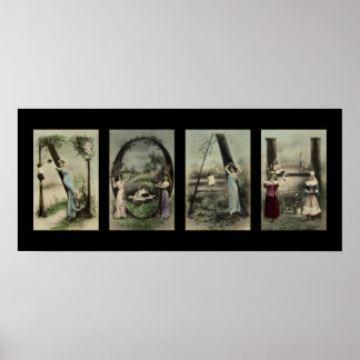 Pôster Vintage - Alphabet - Letra Name Art