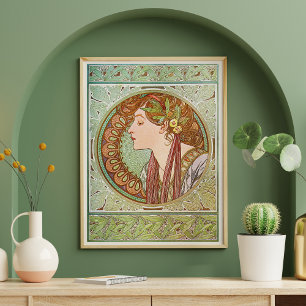 Poster vintage Alphonse Mucha Art Nouveau