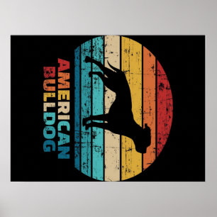 Poster Vintage American Buldogue