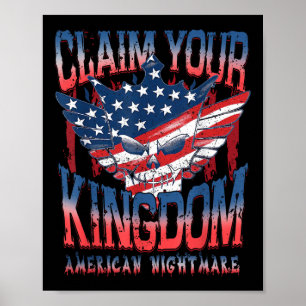 Poster Vintage American Flag Alega Seus Reinos S