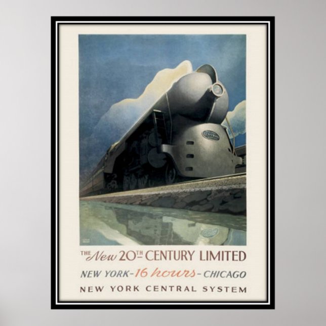 Poster Vintage American Rail, EUA - (Frente)
