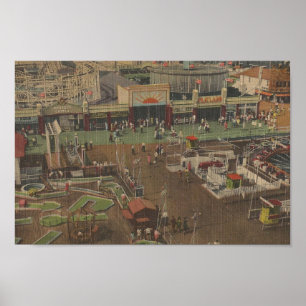 Poster Vintage Amusement Park, Wildwood, NJ