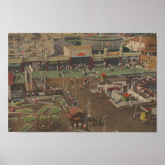 Poster Vintage Amusement Park, Wildwood, NJ (Frente)