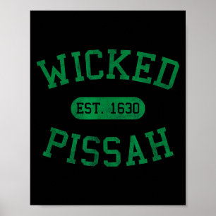 Poster Vintage Angustiado Wicked Ah Boston Ma Gag Bostoni