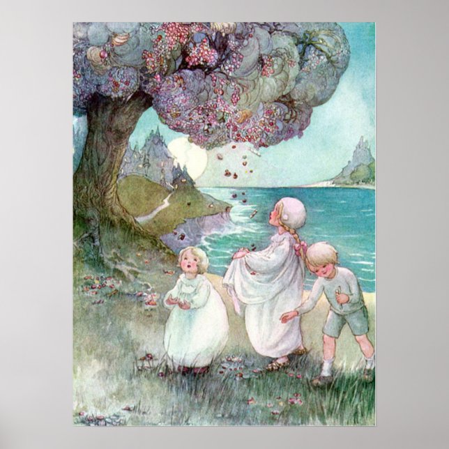 Poster Vintage Anne Anderson, Árvore Sugarplum (Frente)