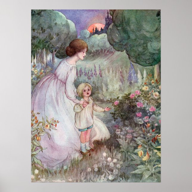 Poster Vintage Anne Anderson Filho e Mãe (Frente)