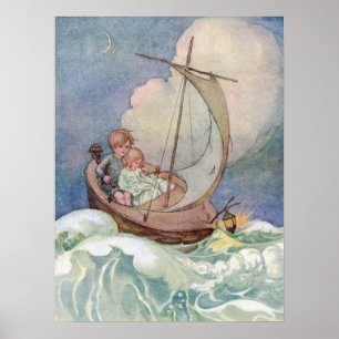 Poster Vintage Anne Anderson Voyage para Fairyland