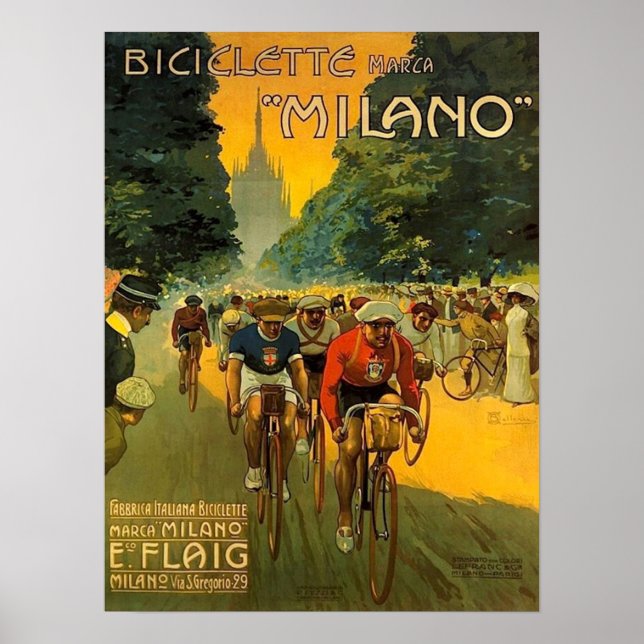 Poster Vintage - Anúncio Bicicleta Italiano (Frente)
