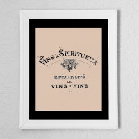 Vintage Anúncio De Vinho Francês