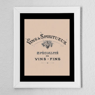 Poster Vintage Anúncio De Vinho Francês