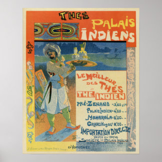 Poster Vintage, anúncio do chá indiano francês
