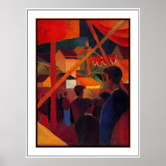 Poster Vintage Art August Macke Seiltänzer 2 (Frente)