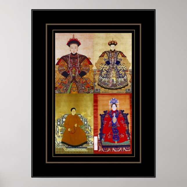 Poster Vintage Art Chinese Empress Collage (Frente)