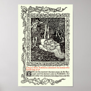 Poster Vintage Art de Walter Crane para Kelmscott Press