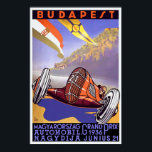 Pôster Vintage Art Deco 1936 Grande Prêmio da Hungria Pos<br><div class="desc">Impressão de reprodução de um poster de Art Deco vintage que promove o Grande Prêmio da Hungria de 1936 em Budapeste. Este impressão de arte-deco foi digitalmente remodelado para trazer as cores originais,  ainda melhores e consertar o máximo possível de imperfeições.</div>