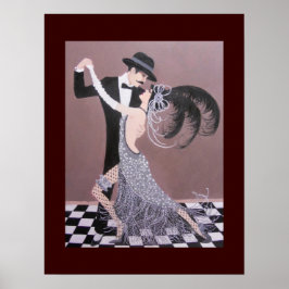 POSTER VINTAGE ART DECO DANCERES