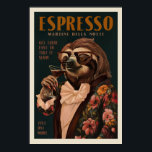 Poster Vintage Art Deco Espresso Martini Bebendo Sloth<br><div class="desc">"Espresso Martini Della Notte: Chega Lá Rápido Para Levá-Lo Lentamente" é um legal impressão de arte deco poster de um bebendo Sloth e um martini espresso. Com as vibrações da viagem de arte da Itália na moda e elegantes, esta arte de parede é perfeita para pendurar na sua cozinha, sala...</div>