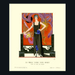 Poster Vintage Art Deco Fashion Girl de George Barbier<br><div class="desc">Esta é uma impressão de alta digital de uma vintage 1921 George Barbier Art Deco ou Art Nouveau,  placa de moda La Belle Dame sans Merci (A Bela Dama Sem Compaixão). Você pode personalizar a cor de fundo.</div>