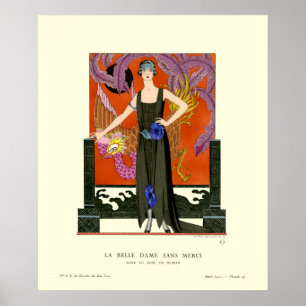 Poster Vintage Art Deco Fashion Girl por George Barbier
