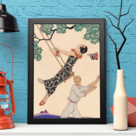 Poster Vintage Art Deco Love, O Swing de George Barbier