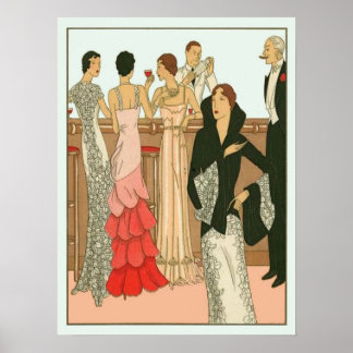 Poster Vintage Art Deco Martini