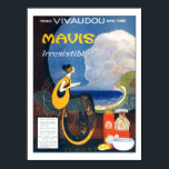Pôster Vintage Art Deco Mavis Perfume 1920 Advertising<br><div class="desc">Reproduction of a Fred L. Packer Mavis Perfume advertisement from August of 1920. The ad reads "Mavis. Irresistible! Mavis Toilet Water. Refreshing - fragrant - delightful! A summer luxury that has become a necessity - because it brings unusual comfort. Mavis Face Powder. Nor artificially heavy to make it stay on...</div>