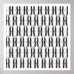 Pôster Vintage Art Deco Pattern Design, 1920