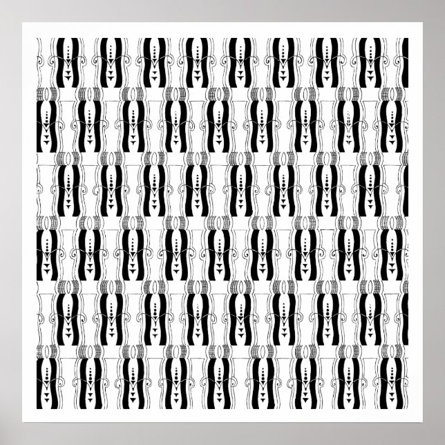 Pôster Vintage Art Deco Pattern Design, 1920 (Frente)