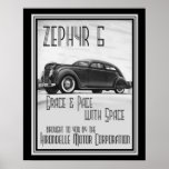 Pôster Vintage Art Deco Zephyr 6 Ad 16x20<br><div class="desc">Zephyr 6 - Hirondelle Motor Co. Art Deco Poster</div>