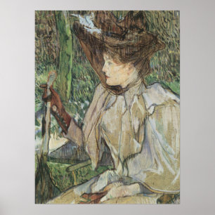 Pôster Vintage Art, Mulher com Luvas de Toulouse Lautrec