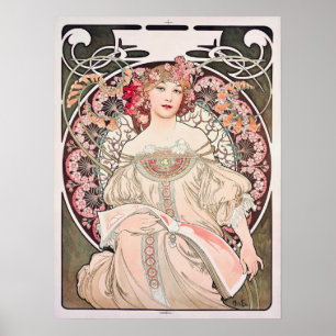 Poster Vintage Art Nouveau "Daydrey" de Alphonse Mucha