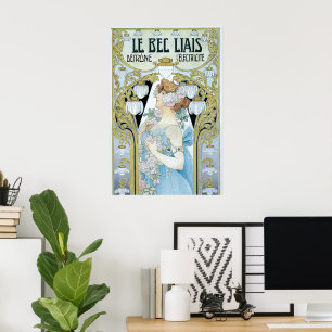 Poster Vintage Art Nouveau Le adiante Liais, Privat Livem