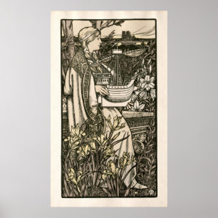 Poster Vintage Art Nouveau Lutèce por Adolphe Giraldon