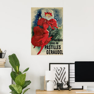 Pôster Vintage Art Nouveau Pastilles Geraudel Cough Drops