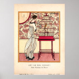 Poster Vintage Art Noveau Fashion Plate