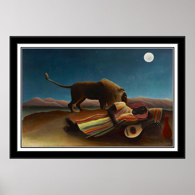 Poster Vintage Art The Sleeping Gypsy 1897 (Frente)