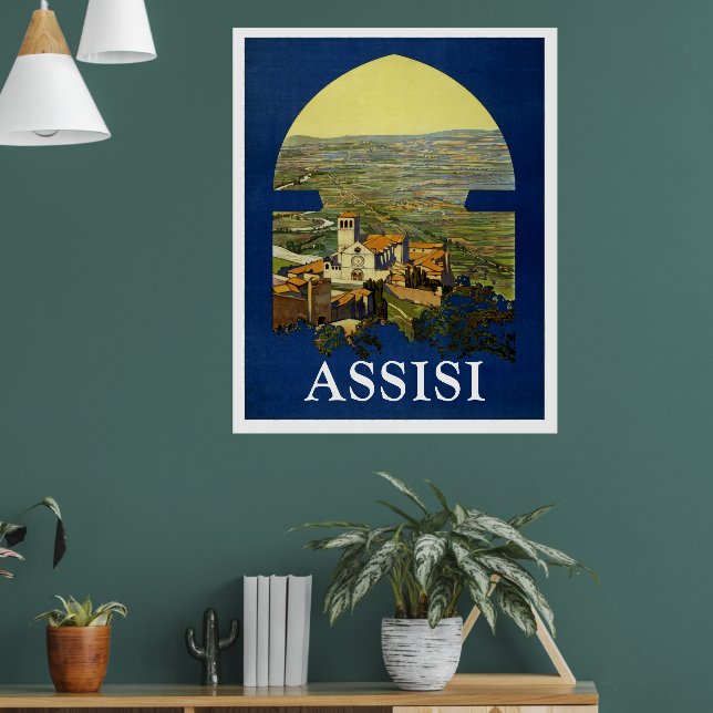 POSTER VINTAGE ASSISI ITÁLIA (Sala de Estar 1)