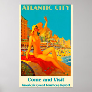Poster Vintage Atlantic City
