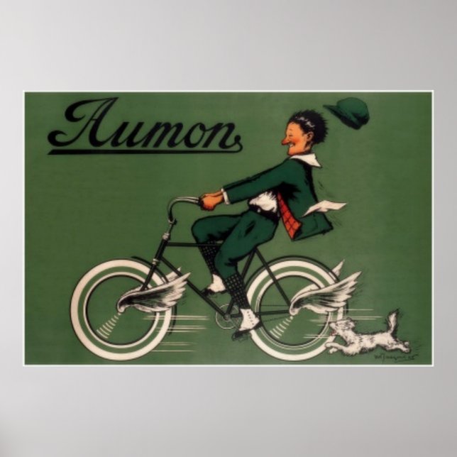 Poster Vintage Aumon Bicycle Advertisement (Frente)