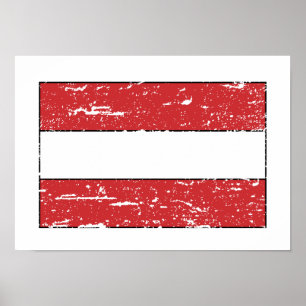 Poster Vintage Austria Flag