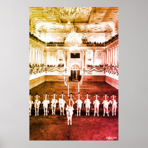 Poster Vintage Áustria Viena Courbette Espanhola