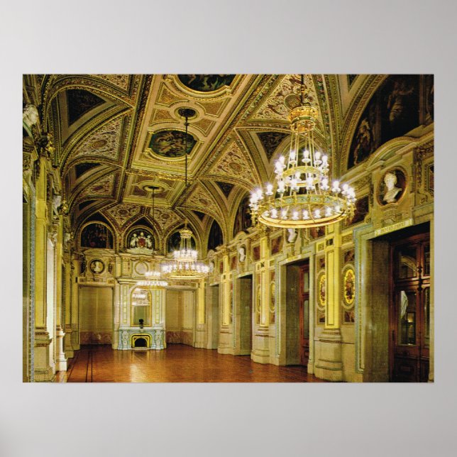 Poster Vintage Austria, Viena, Ópera (Frente)