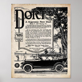 Pôster Vintage Automobile Sign - Dort Motor Car 1916