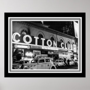 Pôster Vintage B&W Cotton Club Foto 16 x 20